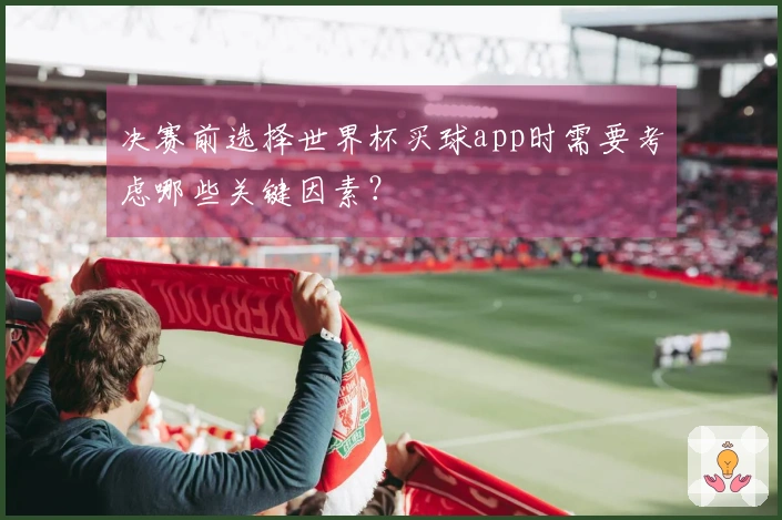 决赛前选择世界杯买球app时需要考虑哪些关键因素？