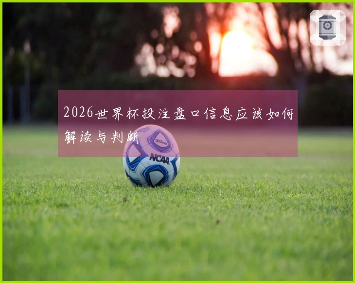 2026世界杯投注盘口信息应该如何解读与判断